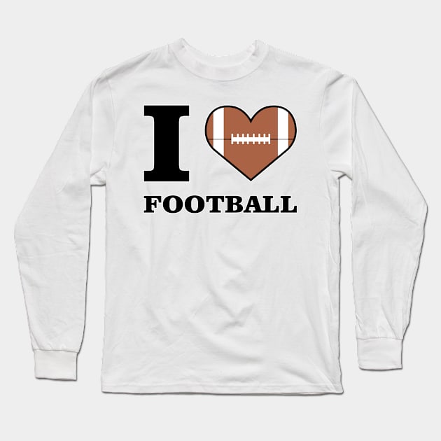 I Love American Football Long Sleeve T-Shirt by DesignWood-Sport